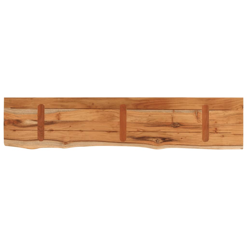 Wandschap Rechthoekig Natuurlijke Rand 110X20X2,5 Cm Acaciahout Naturel