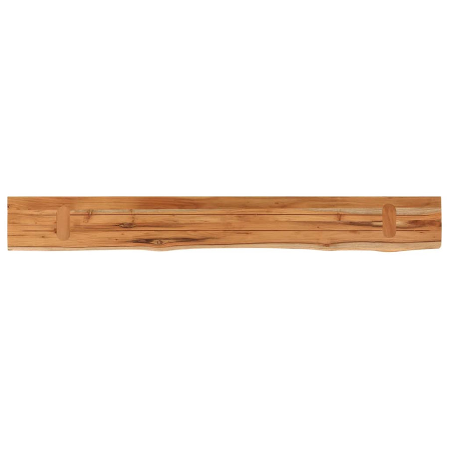 Wandschap Rechthoekig Natuurlijke Rand 140X20X2,5 Cm Acaciahout
