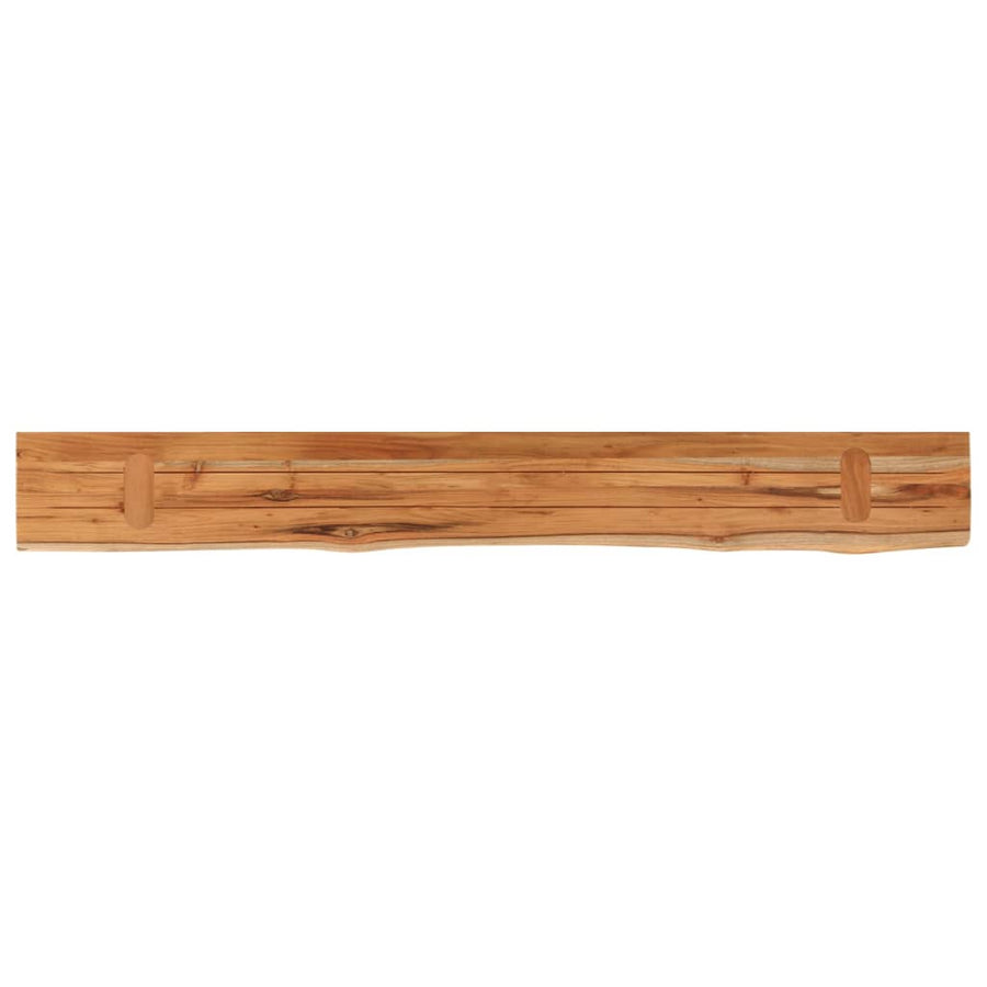 Wandschap Rechthoekig Natuurlijke Rand 160X20X2,5 Cm Acaciahout Naturel 160 x 20 x 2.5 cm Massief acaciahout