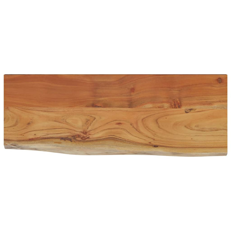 Wandschap Rechthoekig Natuurlijke Rand 80X30X2,5 Cm Acaciahout