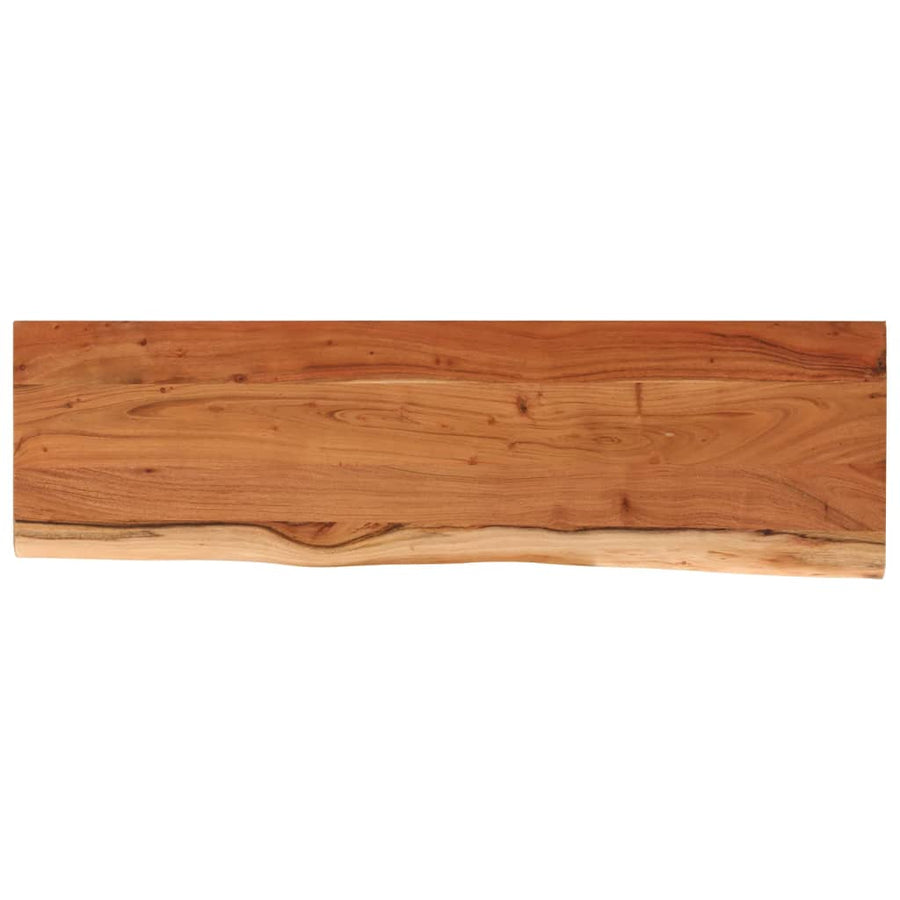 Wandschap Rechthoekig Natuurlijke Rand 110X30X2,5 Cm Acaciahout