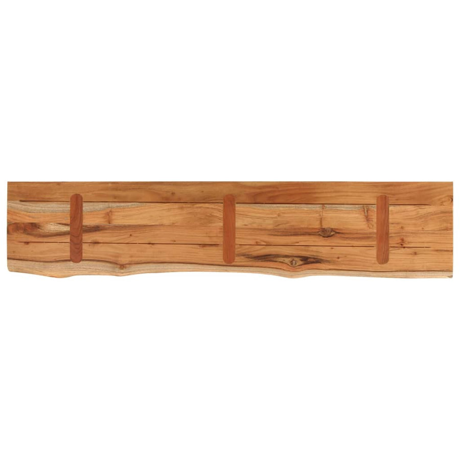 Tafelblad Rechthoekig Natuurlijke Rand 180X30X2,5 Cm Acaciahout Naturel 180 x 30 x 2.5 cm Massief acaciahout
