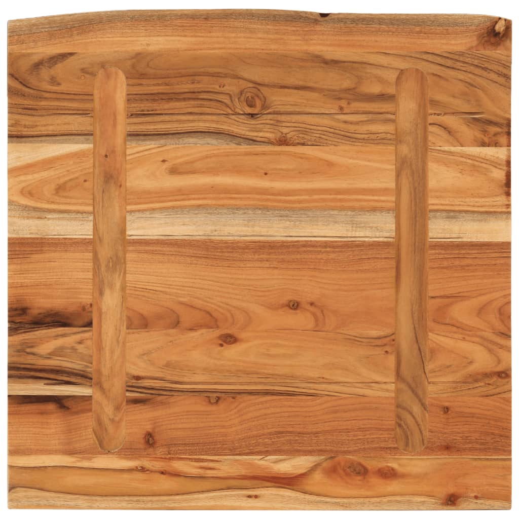 Wandschap Vierkant Natuurlijke Rand 40X40X2,5 Cm Acaciahout