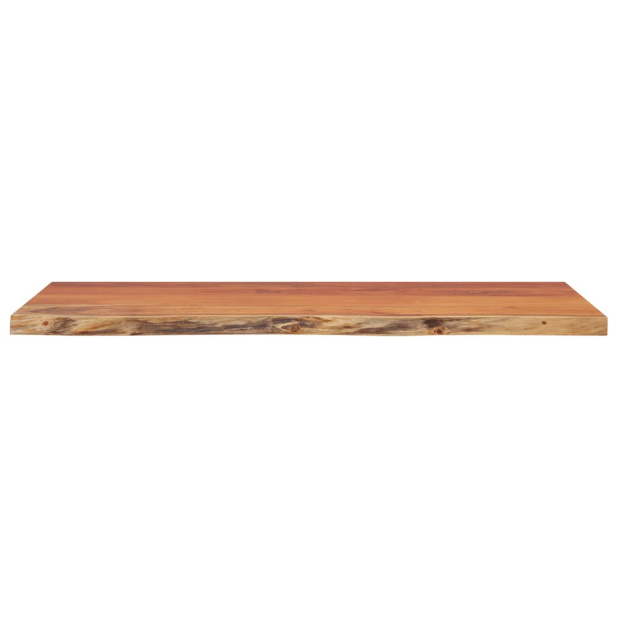 Tafelblad Rechthoekig Natuurlijke Rand 80X40X2,5 Cm Acaciahout Naturel 80 x 40 x 2.5 cm Massief acaciahout