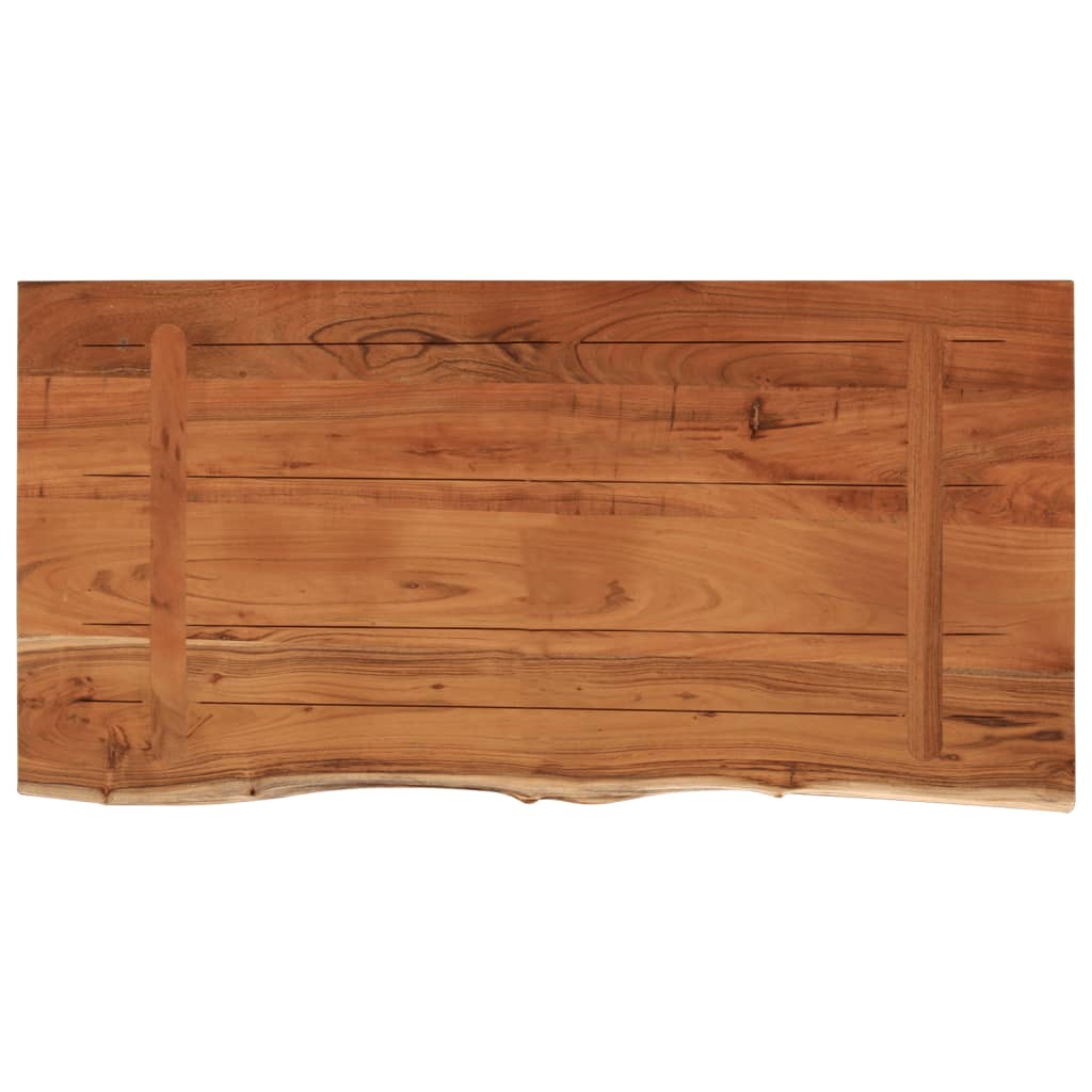 Tafelblad Rechthoekig Natuurlijke Rand 80X40X2,5 Cm Acaciahout Naturel 80 x 40 x 2.5 cm Massief acaciahout