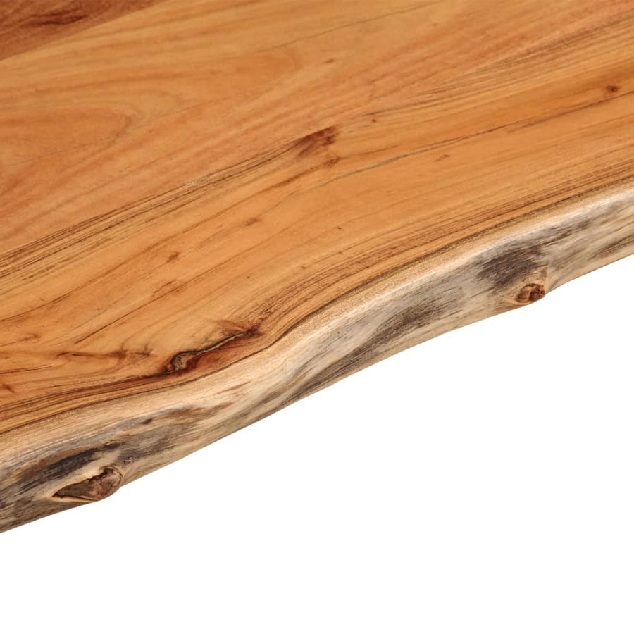 Tafelblad Rechthoekig Natuurlijke Rand 80X40X2,5 Cm Acaciahout Naturel 80 x 40 x 2.5 cm Massief acaciahout
