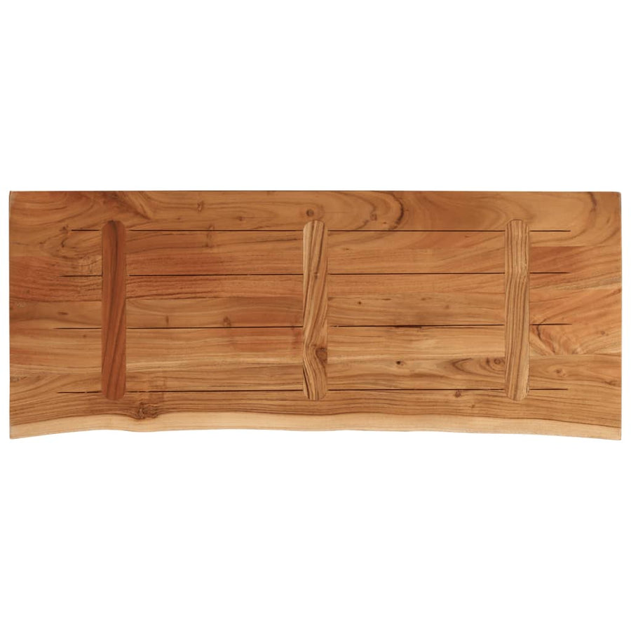 Tafelblad Rechthoekig Natuurlijke Rand 90X40X2,5 Cm Acaciahout Naturel 90 x 40 x 2.5 cm Massief acaciahout