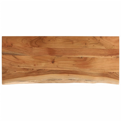 Tafelblad Rechthoekig Natuurlijke Rand 100X40X2,5 Cm Acaciahout Naturel 100 x 40 x 2.5 cm Massief acaciahout