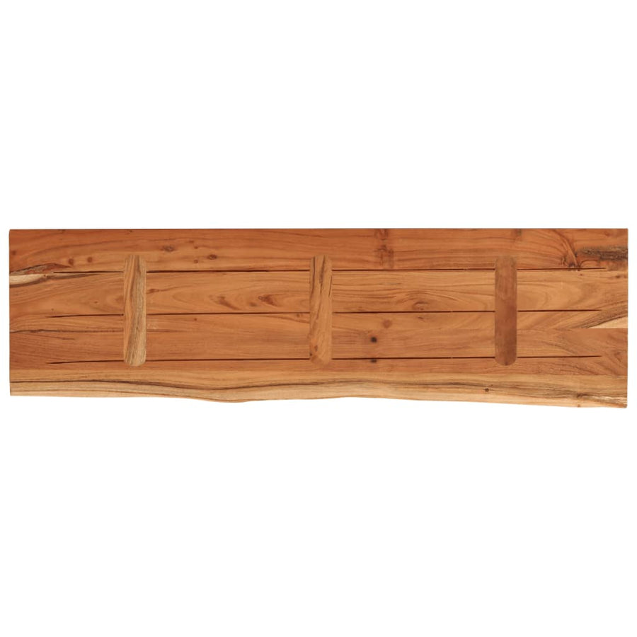 Tafelblad Rechthoekig Natuurlijke Rand 120X40X2,5 Cm Acaciahout