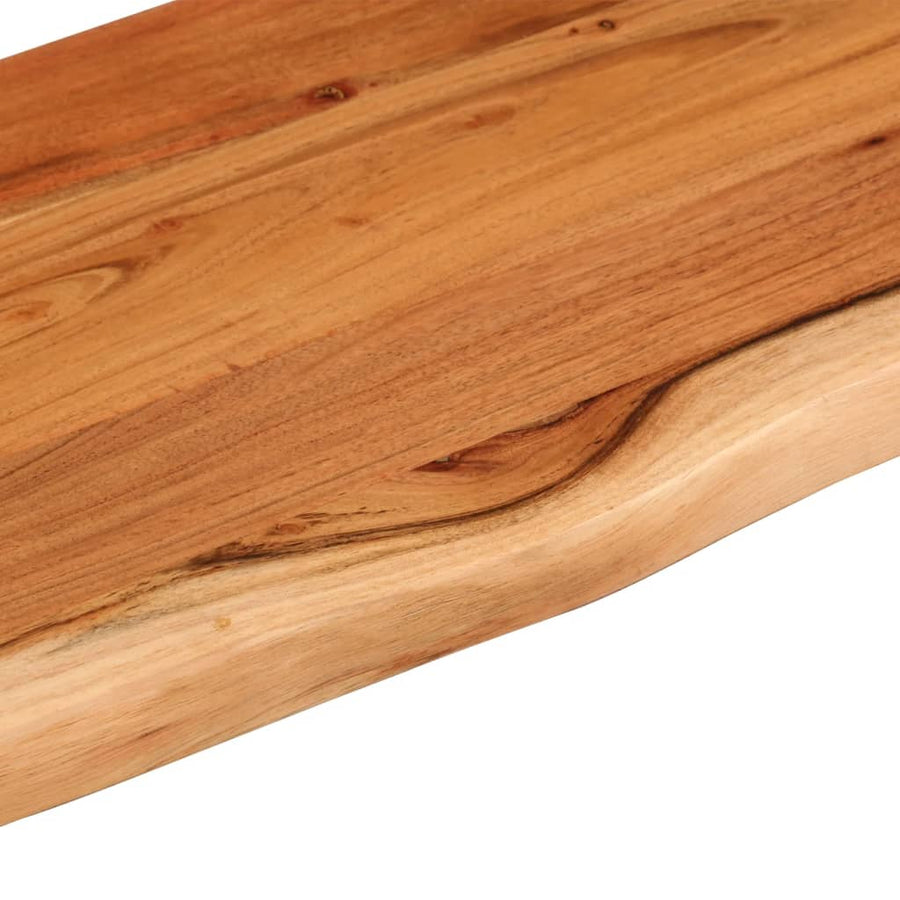 Tafelblad Rechthoekig Natuurlijke Rand 120X40X2,5 Cm Acaciahout