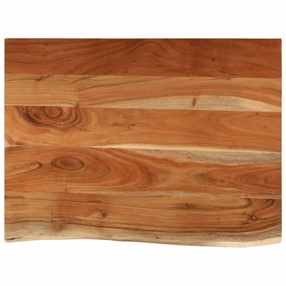 Wastafelblad Rechthoekig 80X60X2,5 Naturel 80 x 60 x 2.5 cm Massief acaciahout