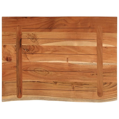 Wastafelblad Rechthoekig 80X60X2,5 Naturel 80 x 60 x 2.5 cm Massief acaciahout