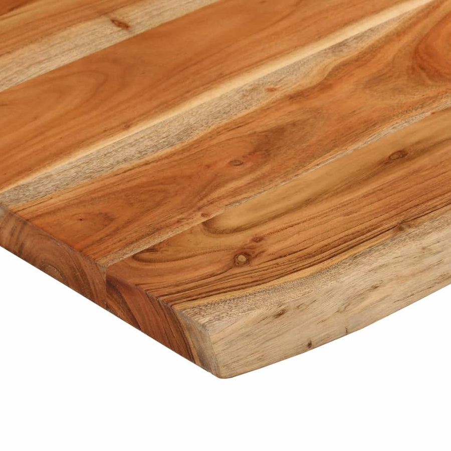 Wastafelblad Rechthoekig 80X60X2,5 Naturel 80 x 60 x 2.5 cm Massief acaciahout