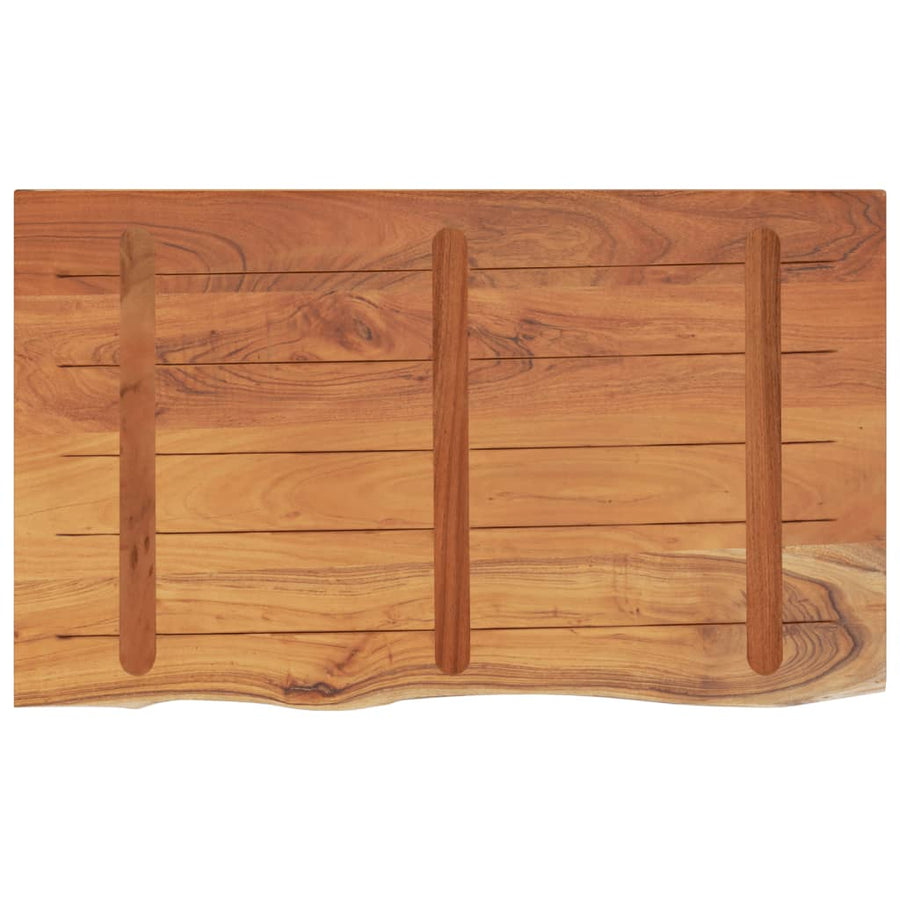 Wastafelblad Rechthoekig 100X60X2,5 Naturel 100 x 60 x 2.5 cm Massief acaciahout
