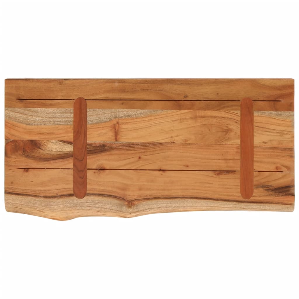 Wandschap Rechthoekig Natuurlijke Rand 40X20X3,8 Cm Acaciahout