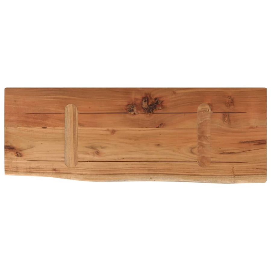 Wandschap Rechthoekig Natuurlijke Rand 50X20X3,8 Cm Acaciahout Naturel 50 x 20 x 3.8 cm Massief acaciahout