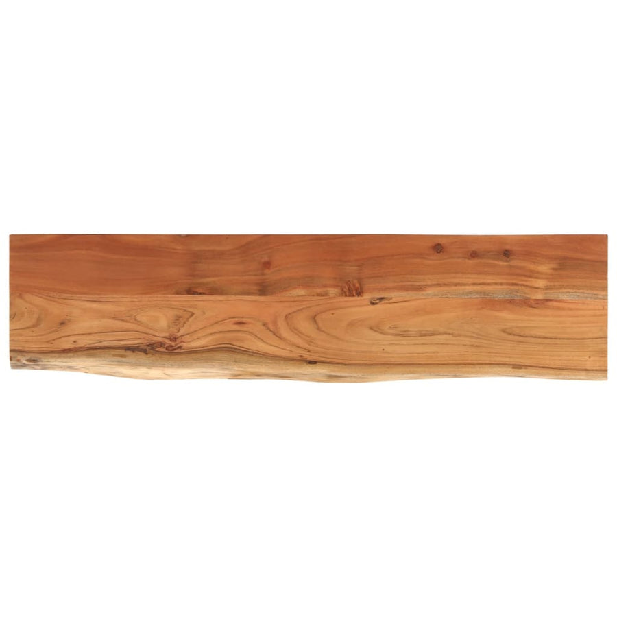 Wandschap Rechthoekig Natuurlijke Rand 80X20X3,8 Cm Acaciahout