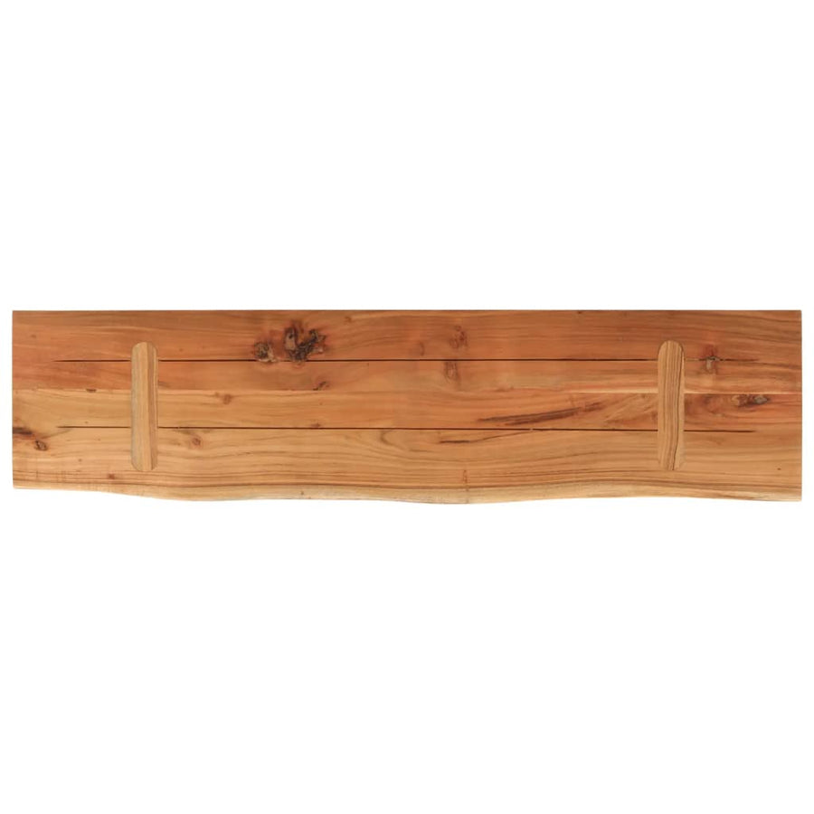 Wandschap Rechthoekig Natuurlijke Rand 80X20X3,8 Cm Acaciahout