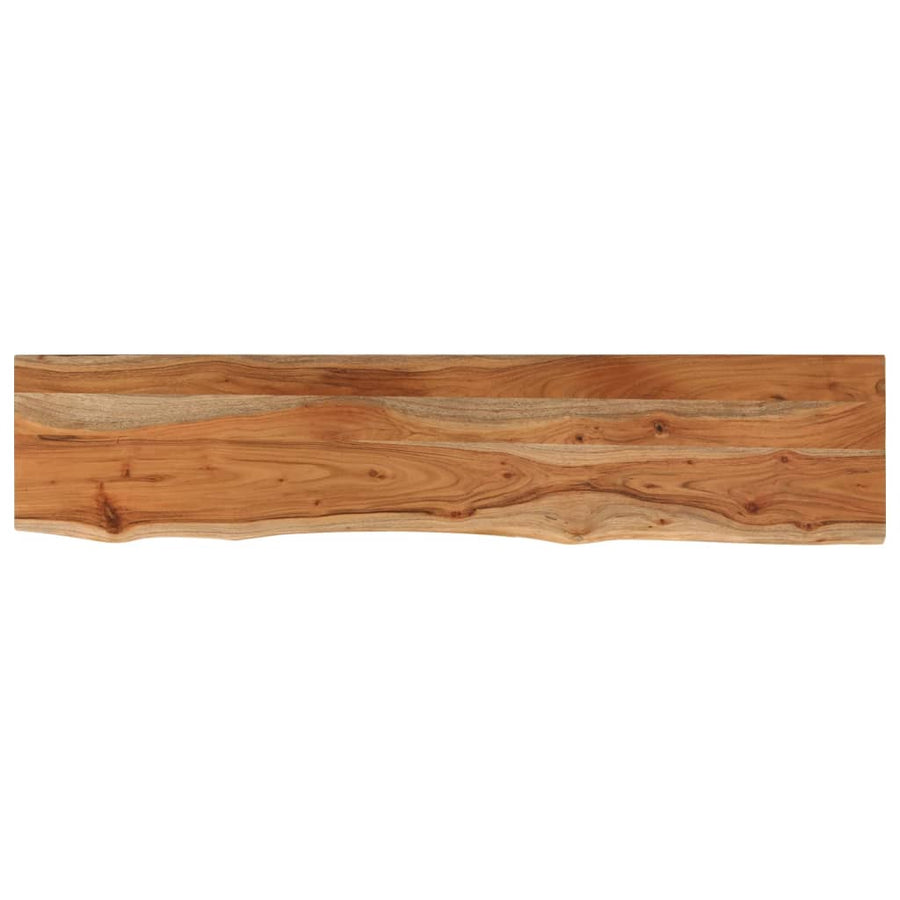 Wandschap Rechthoekig Natuurlijke Rand 90X20X3,8 Cm Acaciahout Naturel