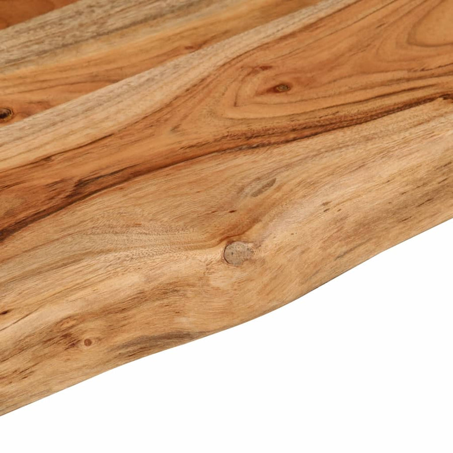 Wandschap Rechthoekig Natuurlijke Rand 100X30X3,8 Cm Acaciahout