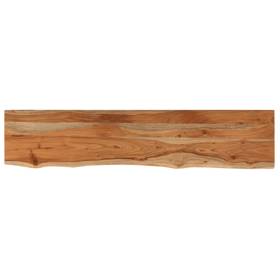 Wandschap Rechthoekig Natuurlijke Rand 110X20X3,8 Cm Acaciahout