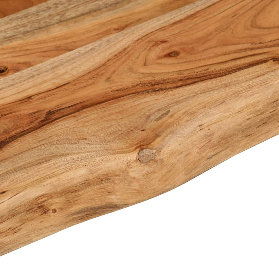 Wandschap Rechthoekig Natuurlijke Rand 120X20X3,8 Cm Acaciahout