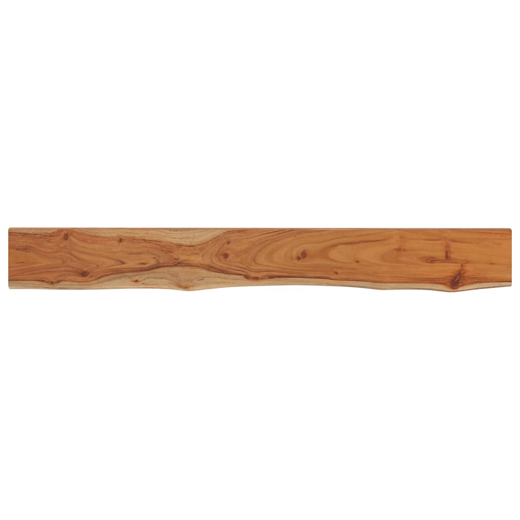 Wandschap Rechthoekig Natuurlijke Rand 140X20X3,8 Cm Acaciahout