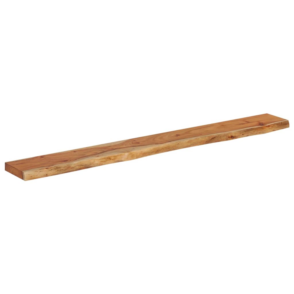 Wandschap Rechthoekig Natuurlijke Rand 140X20X3,8 Cm Acaciahout