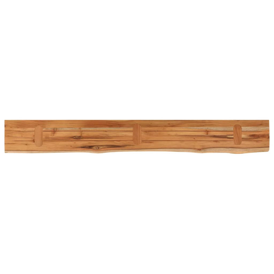 Wandschap Rechthoekig Natuurlijke Rand 160X20X3,8 Cm Acaciahout