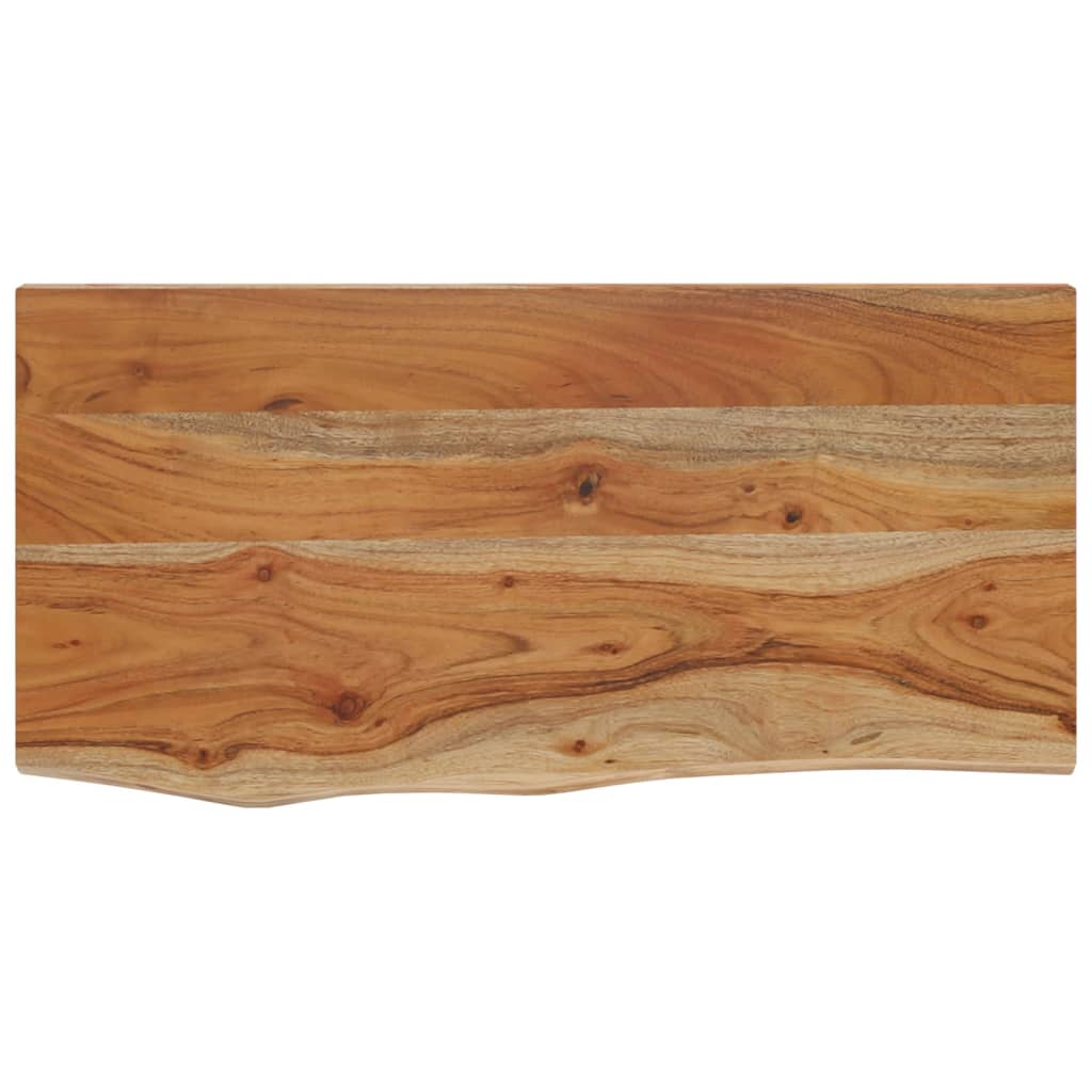 Wandschap Rechthoekig Natuurlijke Rand 60X30X3,8 Cm Acaciahout Naturel 60 x 30 x 3.8 cm Massief acaciahout