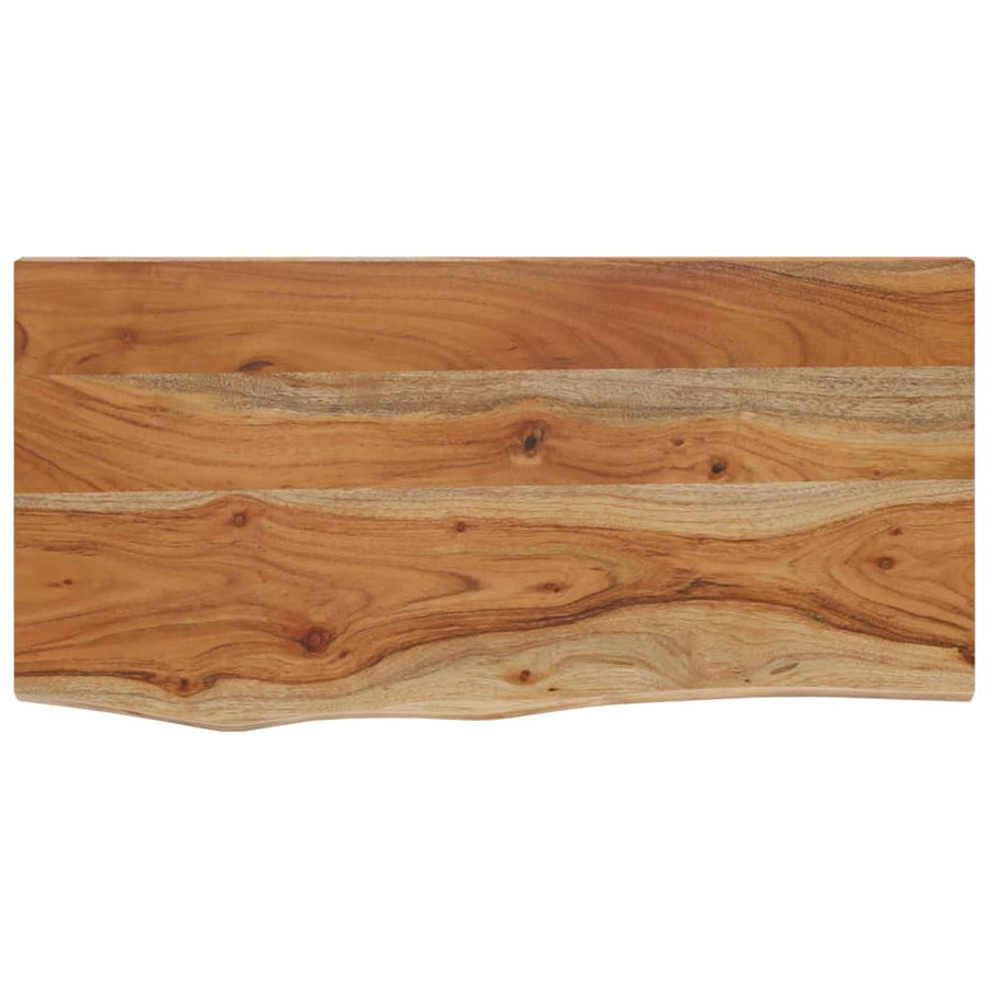 Wandschap Rechthoekig Natuurlijke Rand 60X30X3,8 Cm Acaciahout Naturel 60 x 30 x 3.8 cm Massief acaciahout