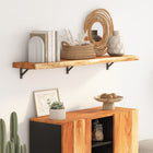 Wall shelf rectangular natural edge 120x30x3.8 cm acacia wood