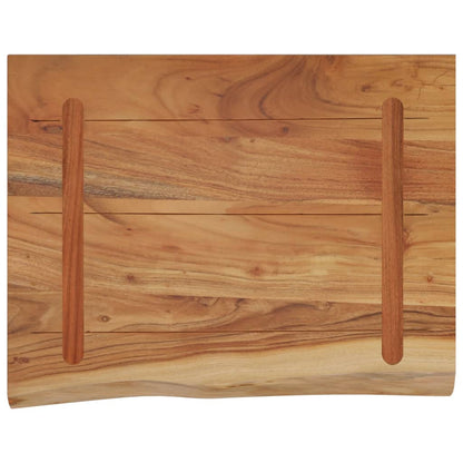 Wandschap Rechthoekig Natuurlijke Rand 50X40X3,8 Cm Acaciahout Naturel