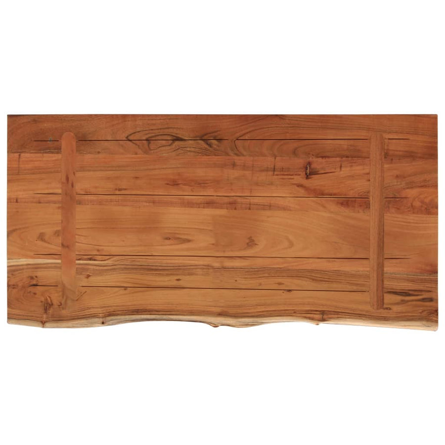 Tafelblad Rechthoekig Natuurlijke Rand 80X40X3,8 Cm Acaciahout