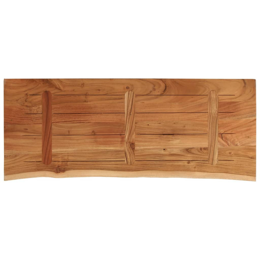 Tafelblad Rechthoekig Natuurlijke Rand 90X40X3,8 Cm Acaciahout