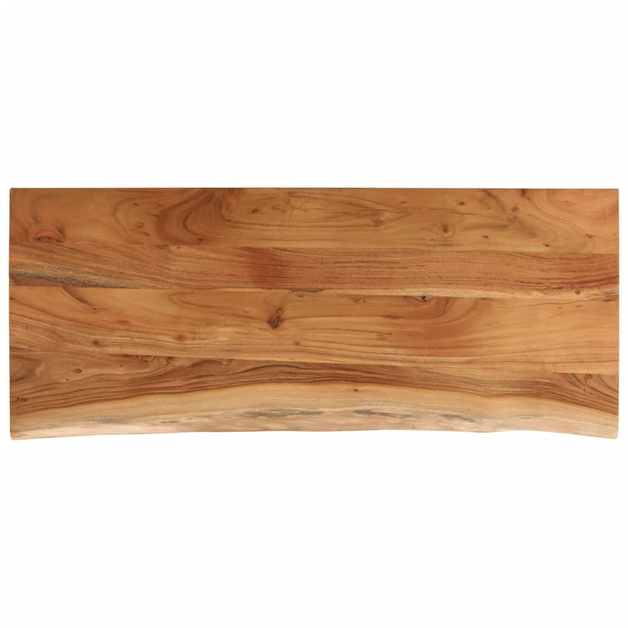 Tafelblad rechthoekig natuurlijke rand 110x40x3,8 cm acaciahout