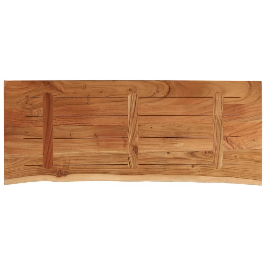 Tafelblad rechthoekig natuurlijke rand 110x40x3,8 cm acaciahout