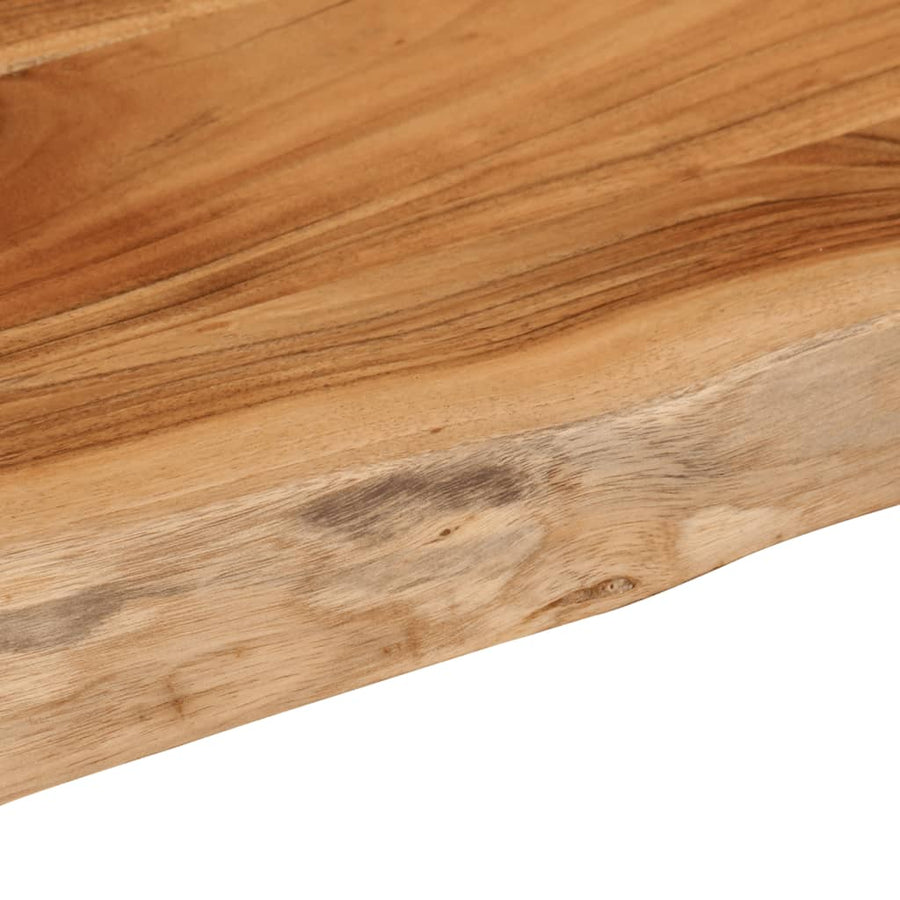 Tafelblad rechthoekig natuurlijke rand 110x40x3,8 cm acaciahout