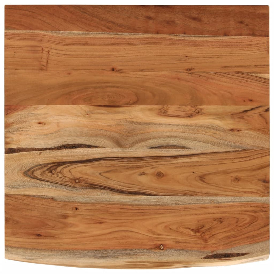 Bureaublad Vierkant Natuurlijke Rand 80X80X3,8 Cm Acaciahout Naturel