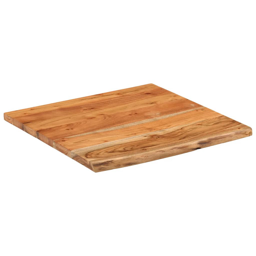 Bureaublad Vierkant Natuurlijke Rand 80X80X3,8 Cm Acaciahout Naturel