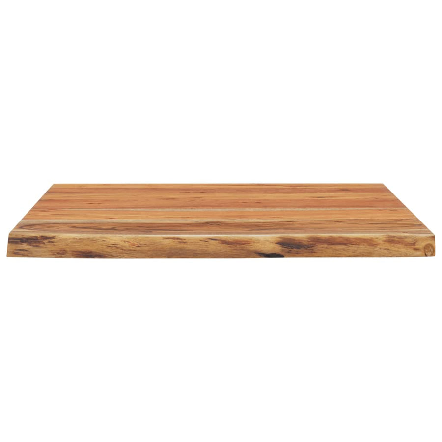 Bureaublad Vierkant Natuurlijke Rand 80X80X3,8 Cm Acaciahout Naturel