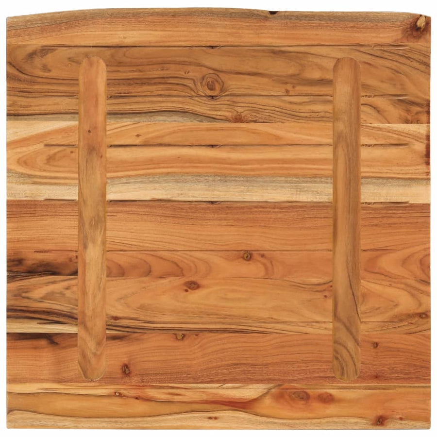 Bureaublad Vierkant Natuurlijke Rand 80X80X3,8 Cm Acaciahout Naturel