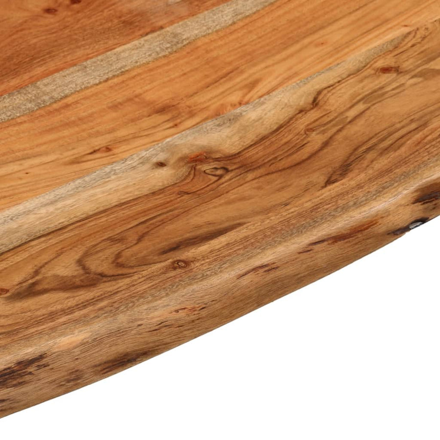Bureaublad Vierkant Natuurlijke Rand 80X80X3,8 Cm Acaciahout Naturel