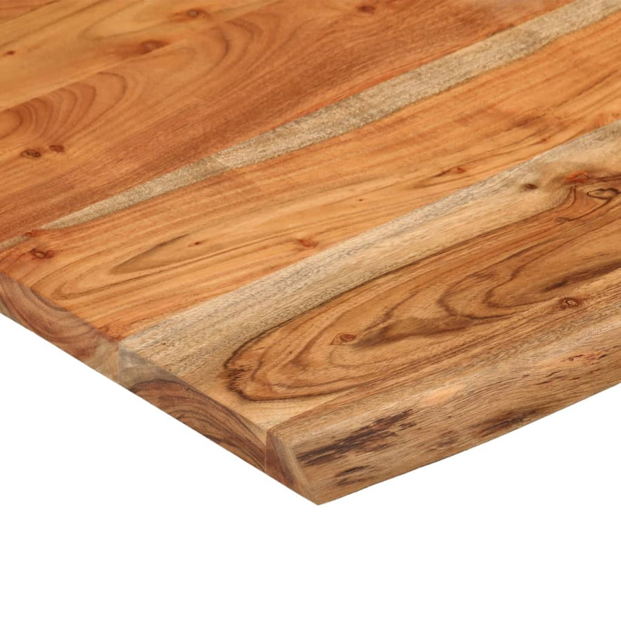 Bureaublad Vierkant Natuurlijke Rand 80X80X3,8 Cm Acaciahout Naturel
