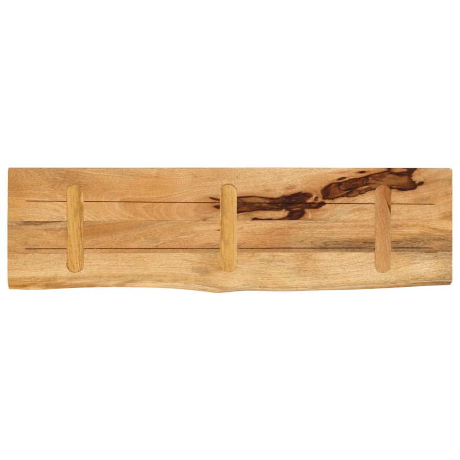 Tafelblad met natuurlijke rand 100x30x2,5 cm massief mangohout