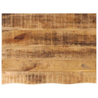 Tabletop with live edge 90x60x2.5 cm solid mango wood
