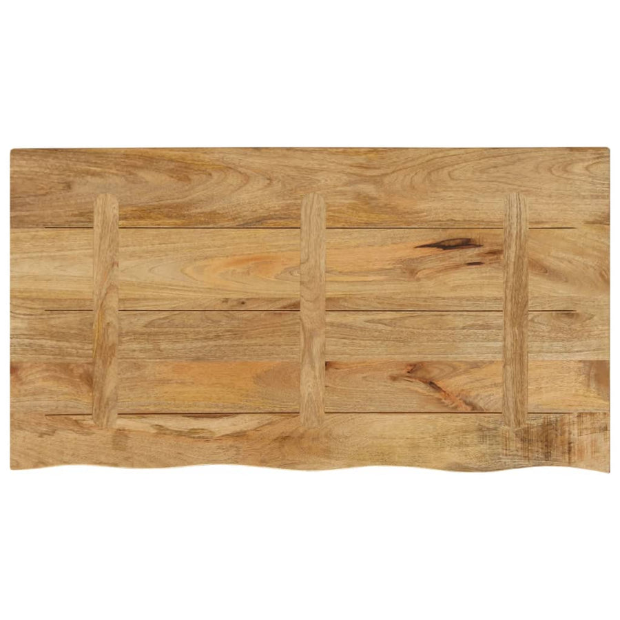 Tafelblad met natuurlijke rand 100x60x2,5 cm massief mangohout