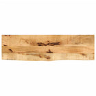 Tabletop with live edge 110x40x3.8 cm solid mango wood