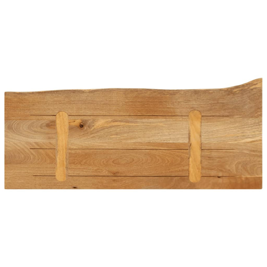 Tafelblad met natuurlijke rand 70x40x2,5 cm massief mangohout