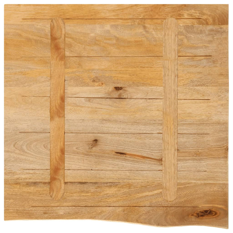 Tafelblad met natuurlijke rand 60x60x2,5 cm massief mangohout